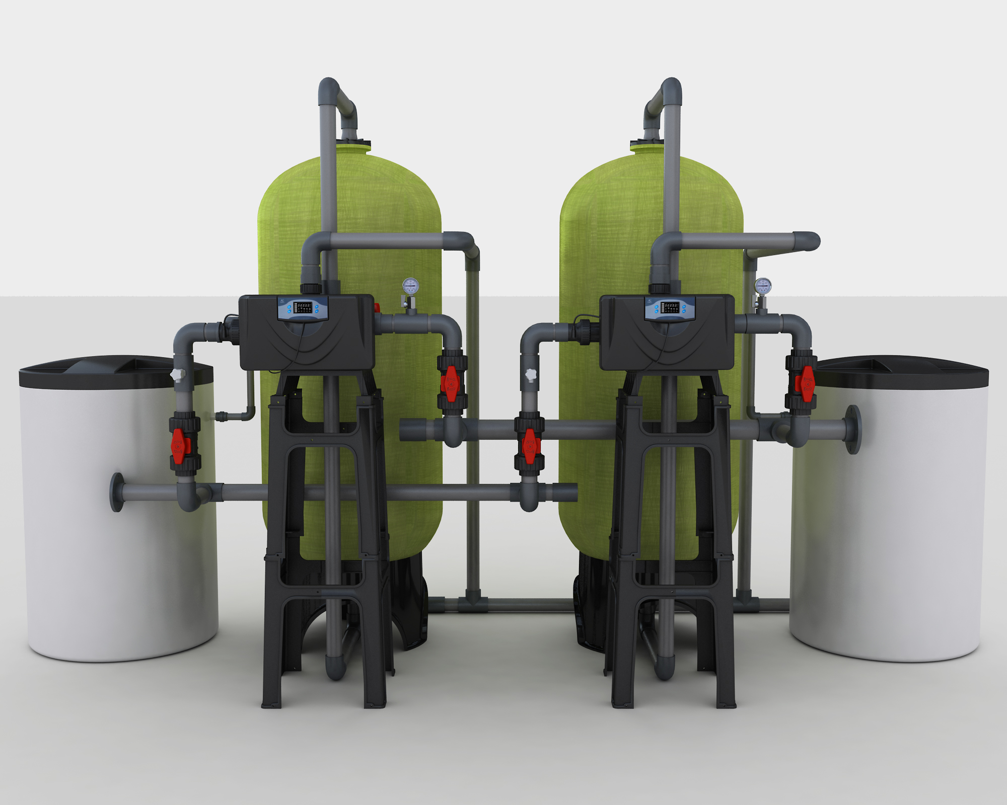 Softening System of 20 Tons Double Valve Double Tank